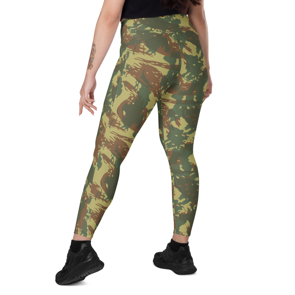 South African Transkei Dry Season CAMO Leggings with pockets - Womens With Pockets