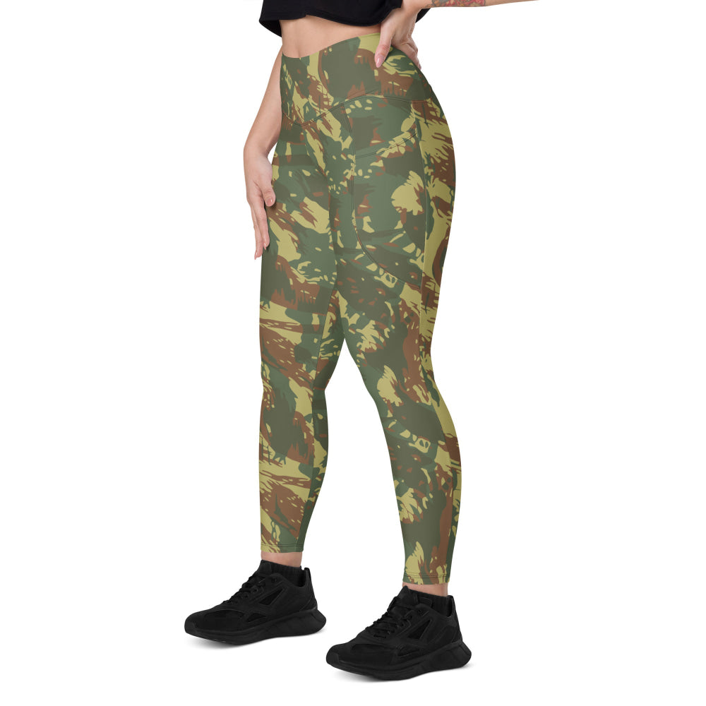 South African Transkei Dry Season CAMO Leggings with pockets - Womens With Pockets