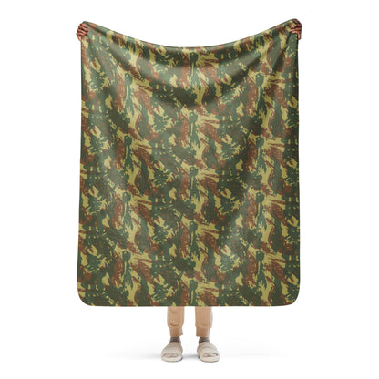South African Transkei CAMO Sherpa Blanket - 50″×60″