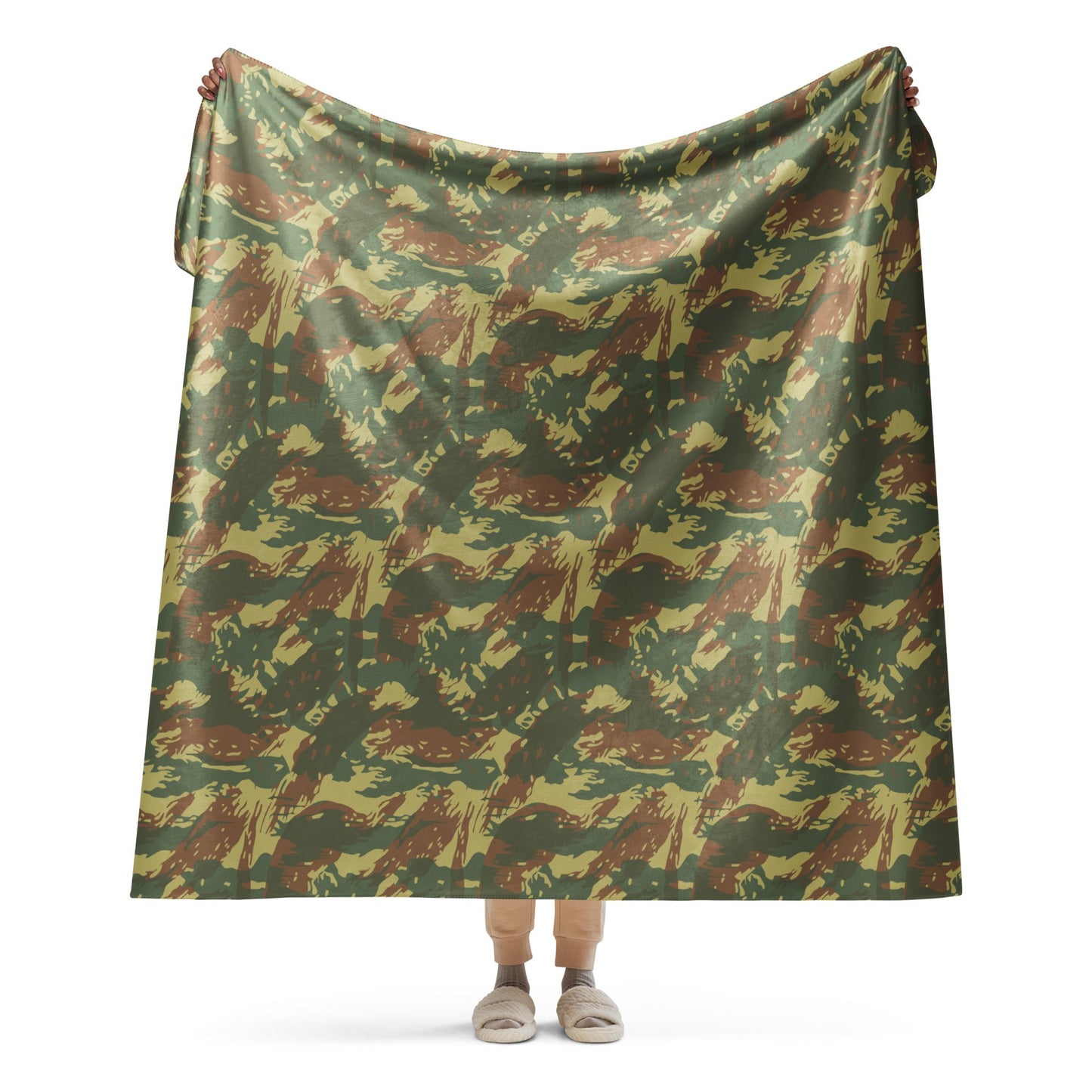 South African Transkei CAMO Sherpa Blanket - 60″×80″