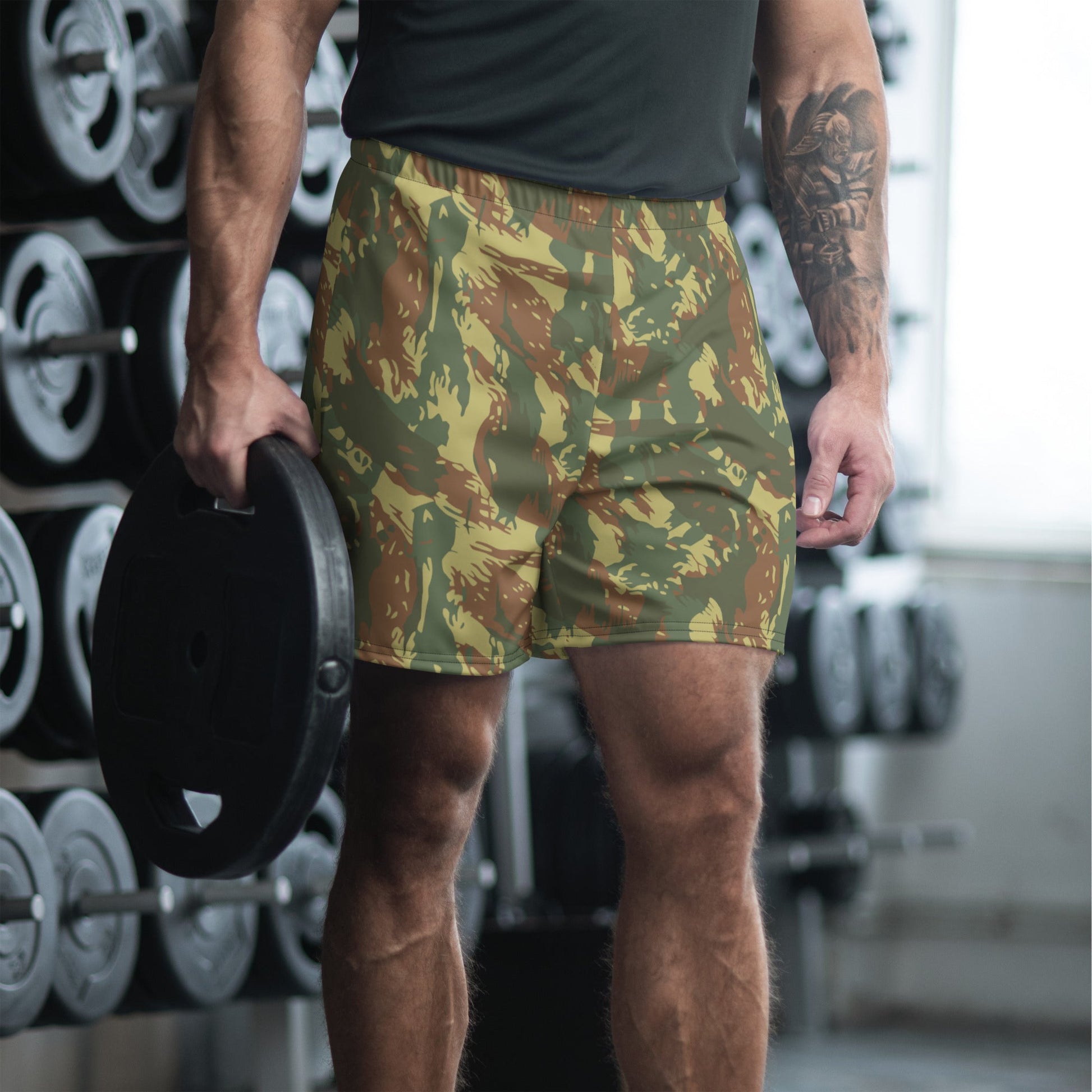 South African Transkei CAMO Unisex Athletic Long Shorts - 2XS