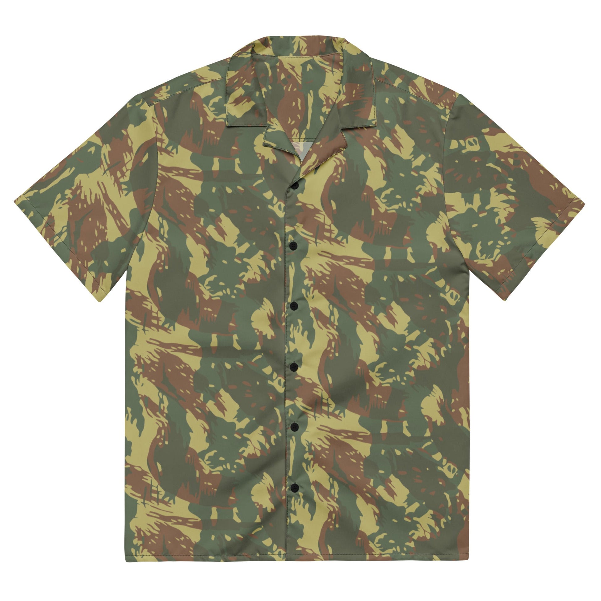 South African Transkei CAMO Unisex Short-Sleeve Button Shirt - 2XS