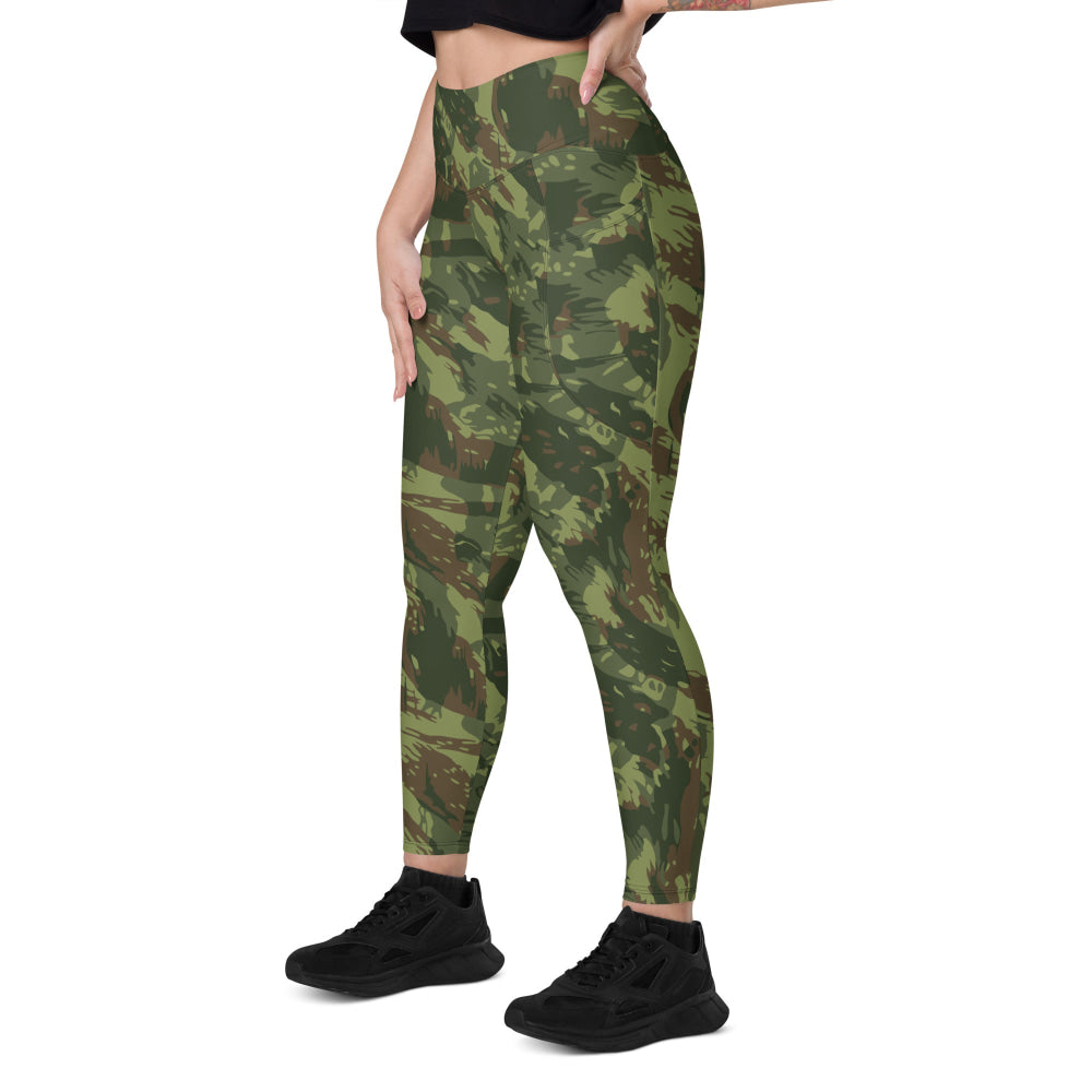 South African Transkei Wet Season CAMO Leggings with pockets - Womens With Pockets