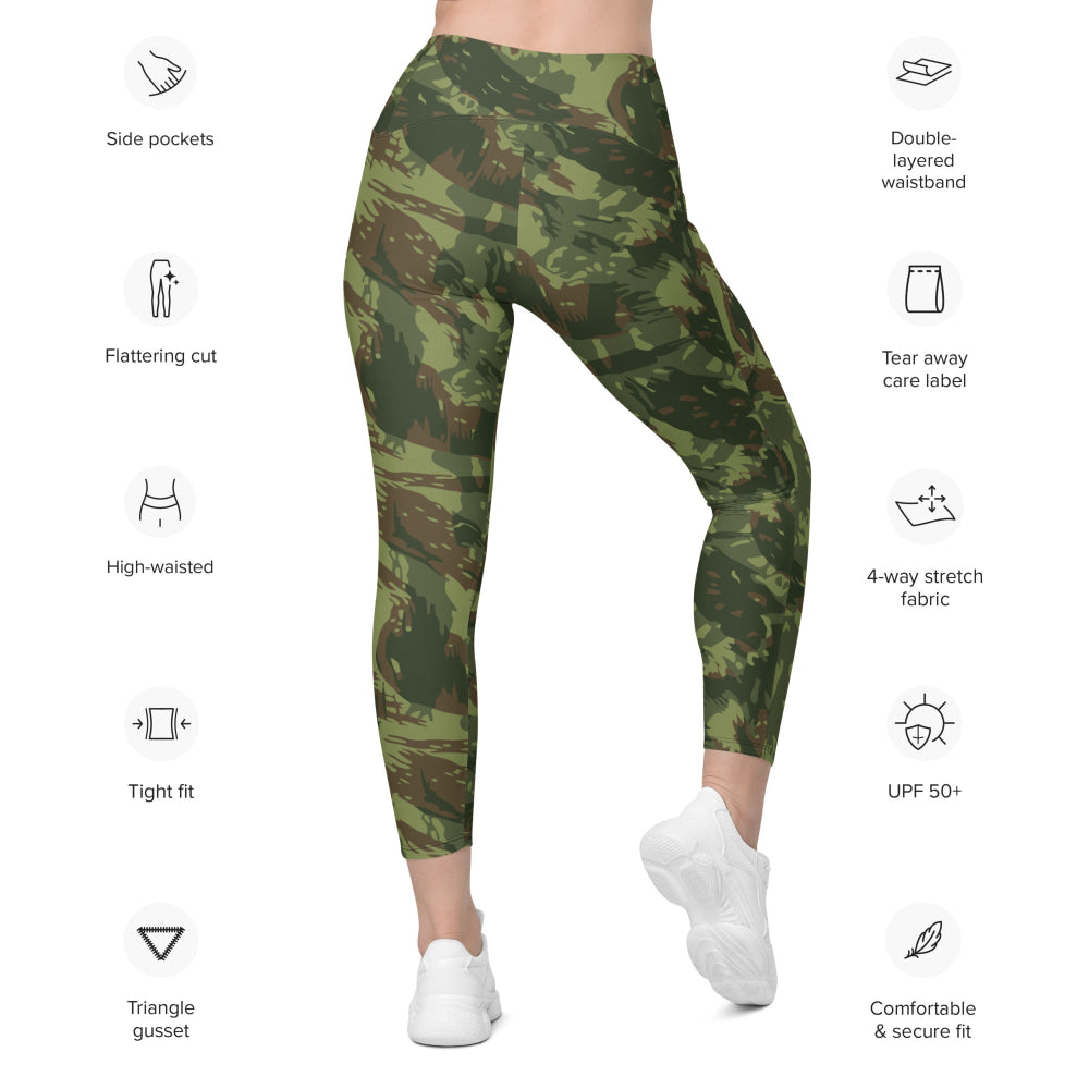 South African Transkei Wet Season CAMO Leggings with pockets - Womens With Pockets