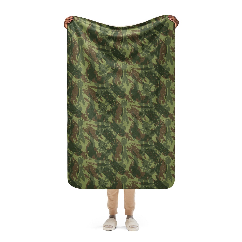 South African Transkei Wet Season CAMO Sherpa blanket - 37″×57″ - Blanket