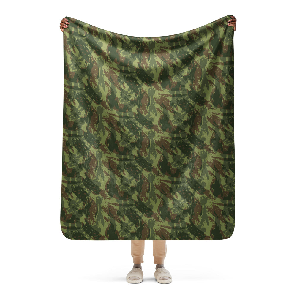 South African Transkei Wet Season CAMO Sherpa blanket - 50″×60″ - Blanket