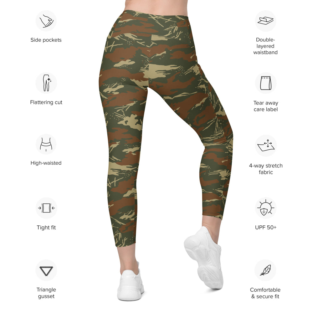 South African West Africa Police (SWAPOL) KOEVOET CAMO Leggings with pockets - Womens With Pockets