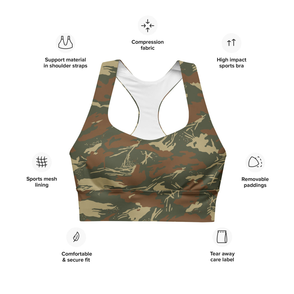 South African West Africa Police (SWAPOL) KOEVOET CAMO Longline sports bra - Womens Sports Bra