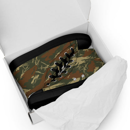 South African West Africa Police (SWAPOL) KOEVOET CAMO Men’s high top canvas shoes - Mens High Top Canvas Shoes