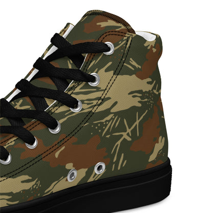 South African West Africa Police (SWAPOL) KOEVOET CAMO Men’s high top canvas shoes - Mens High Top Canvas Shoes