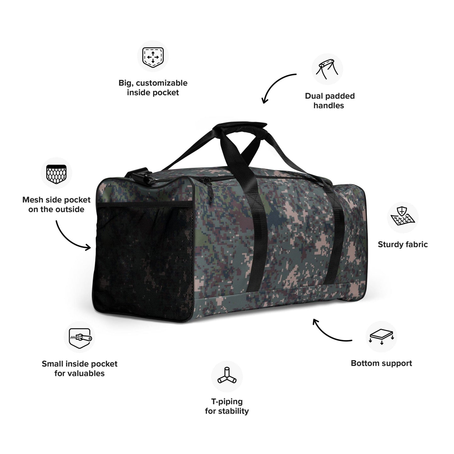 South Korean M100 Granite B Digital CAMO Duffle bag - Bag