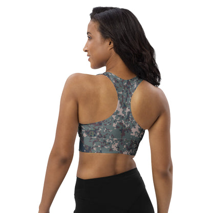 South Korean M100 Granite B Digital CAMO Longline sports bra - Womens Sports Bra