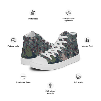 South Korean M100 Granite B Digital CAMO Men’s high top canvas shoes - Mens High Top Canvas Shoes