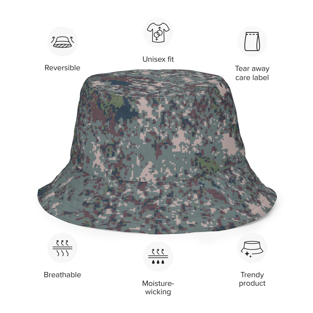 South Korean M100 Granite B Digital CAMO Reversible bucket hat - Bucket Hat