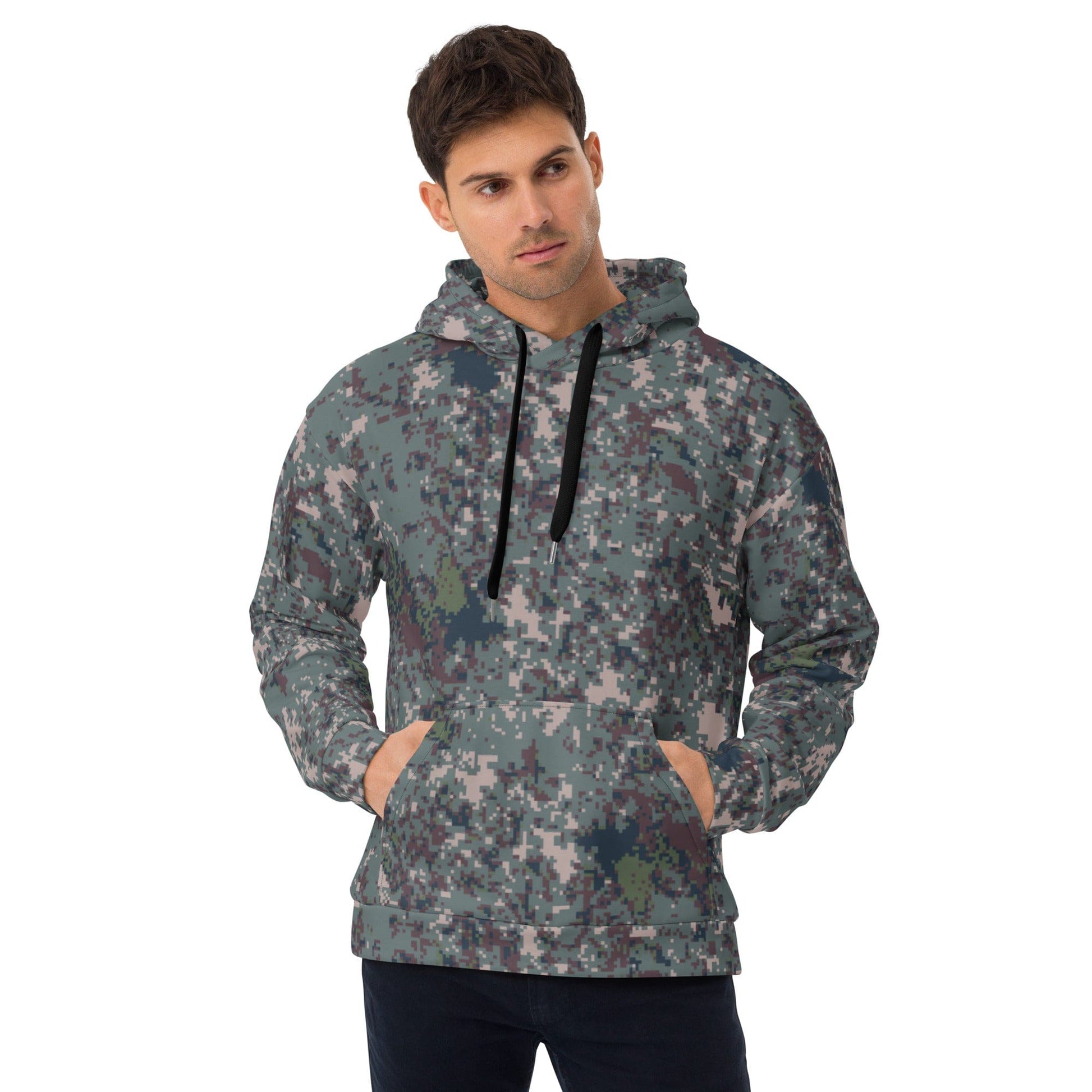 South Korean M100 Granite B Digital CAMO Unisex Hoodie - 2XS