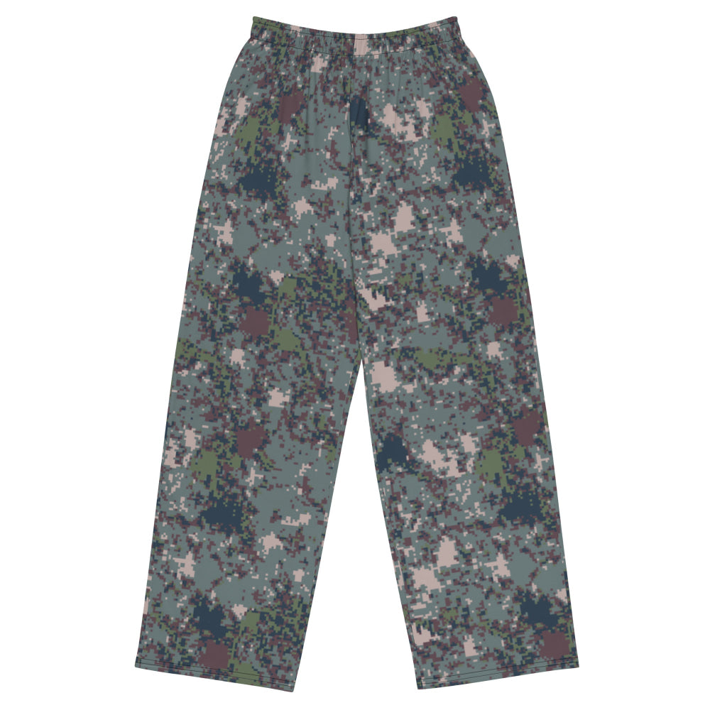 South Korean M100 Granite B Digital CAMO unisex wide-leg pants - 2XS - Unisex Wide-Leg Pants