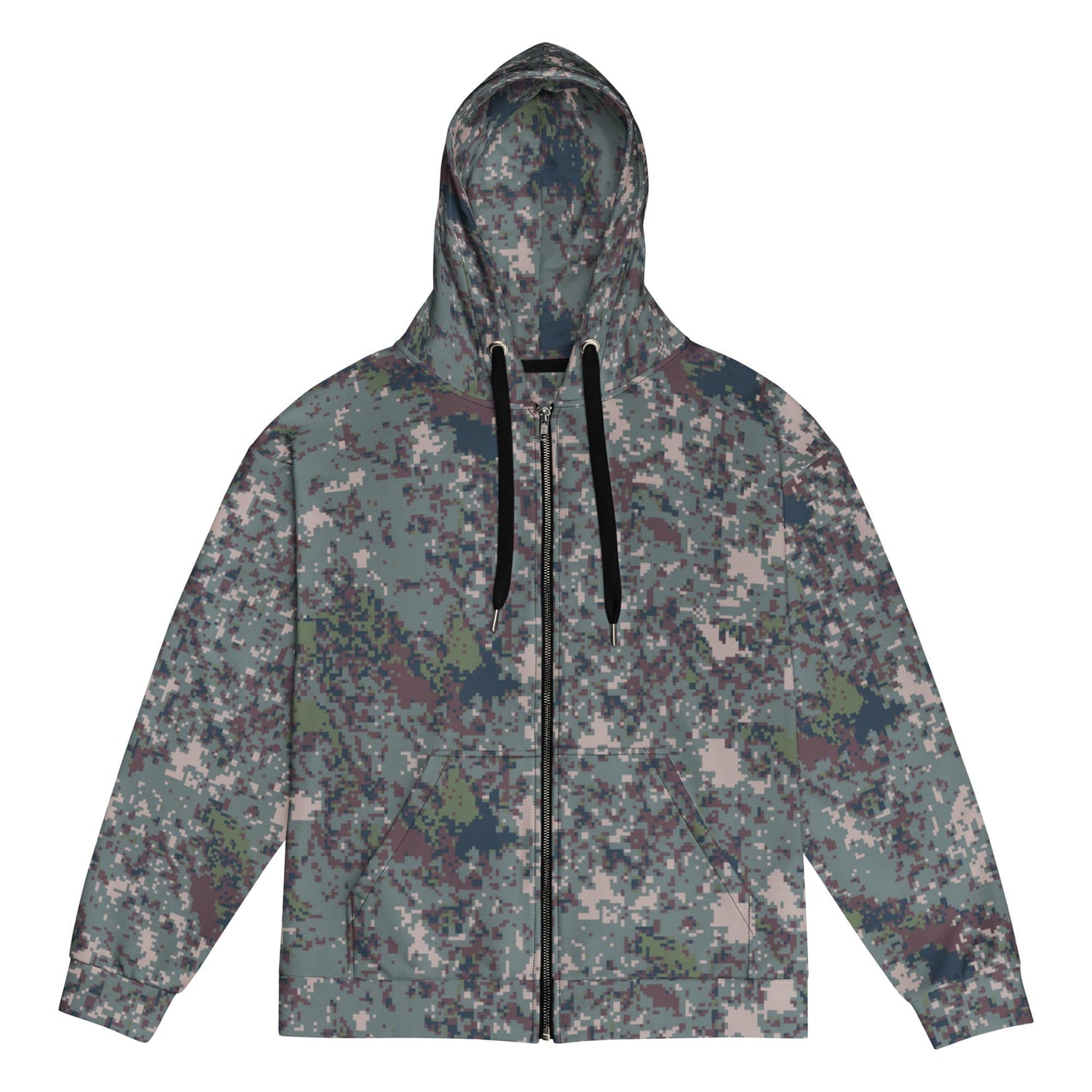 South Korean M100 Granite B Digital CAMO Unisex zip hoodie - 2XS - Zip Hoodies