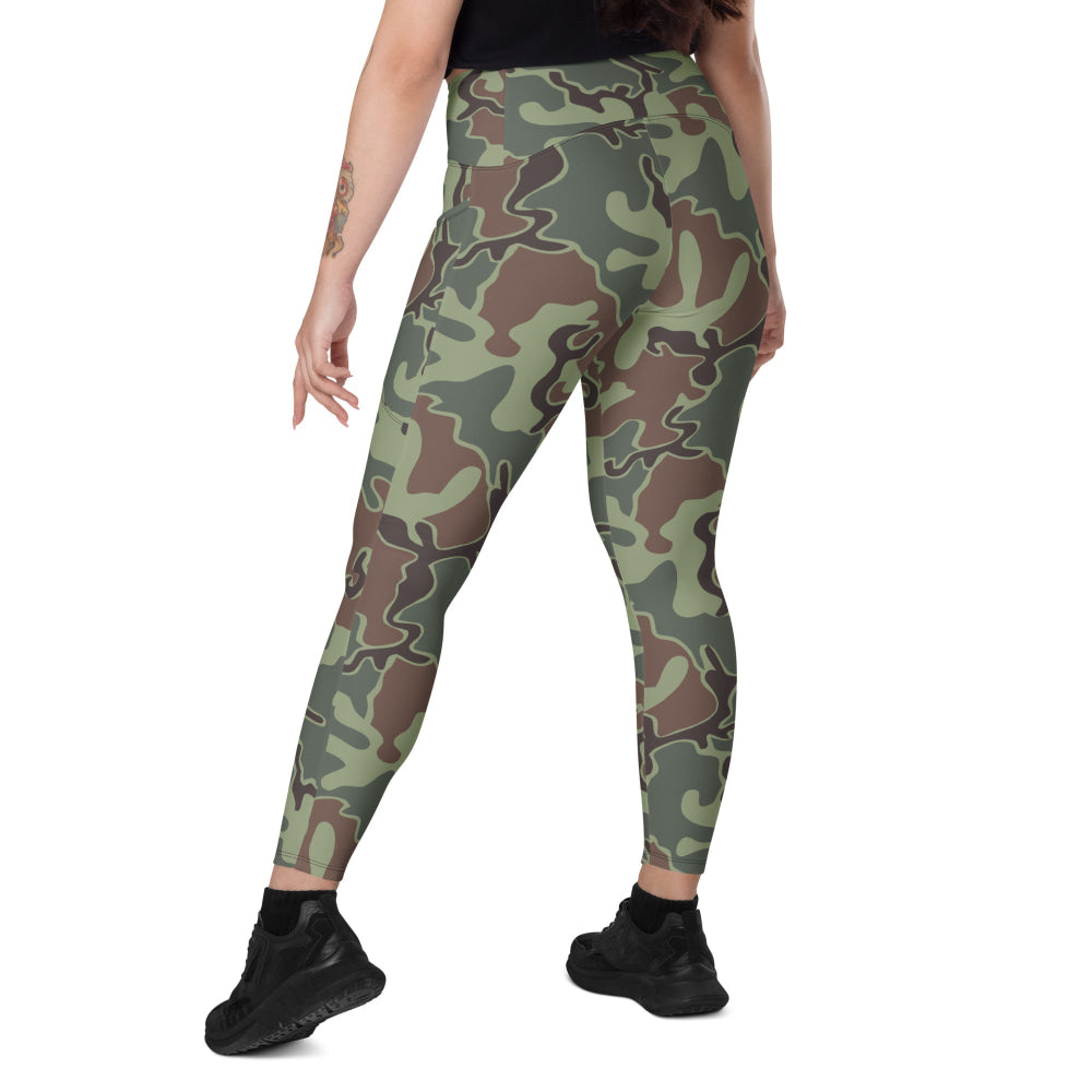 South Korean Marine Corps Puzzle CAMO Leggings with pockets - Womens With Pockets