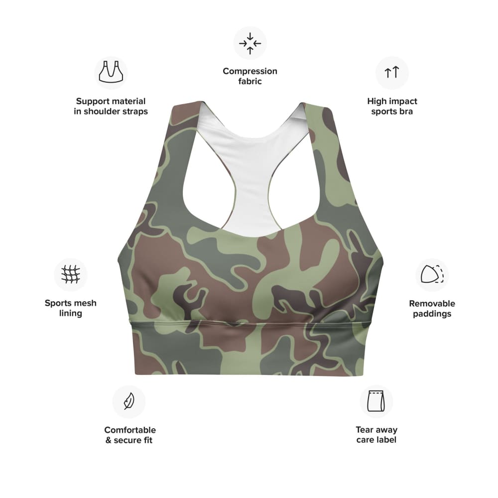 South Korean Marine Corps Puzzle CAMO Longline sports bra