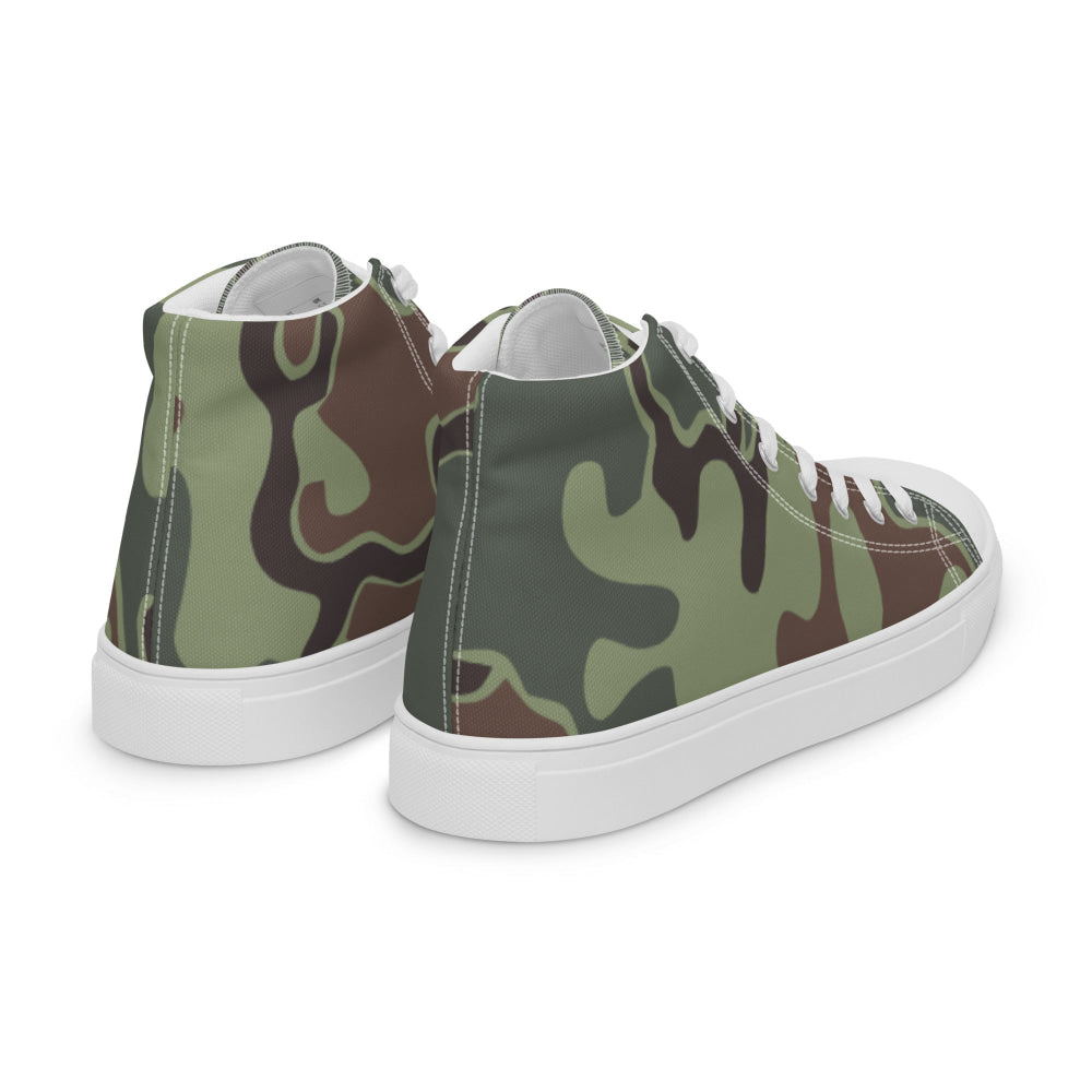 South Korean Marine Corps Puzzle CAMO Men’s high top canvas shoes - Mens High Top Canvas Shoes