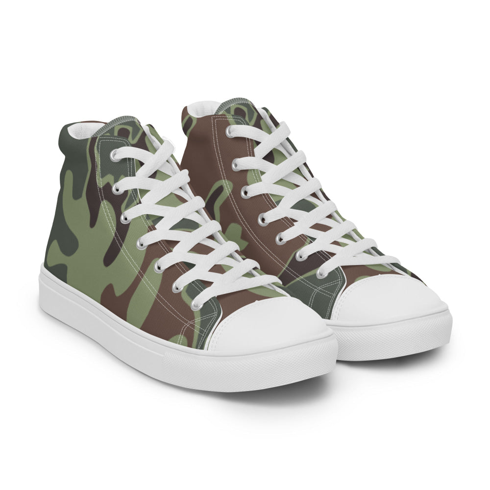 South Korean Marine Corps Puzzle CAMO Men’s high top canvas shoes - Mens High Top Canvas Shoes