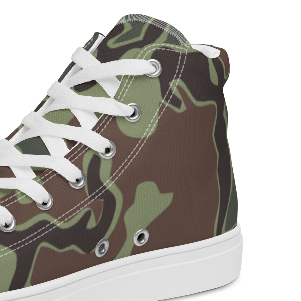 South Korean Marine Corps Puzzle CAMO Men’s high top canvas shoes - Mens High Top Canvas Shoes