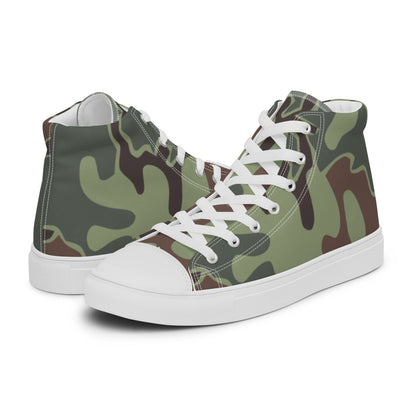 South Korean Marine Corps Puzzle CAMO Men’s high top canvas shoes - Mens High Top Canvas Shoes