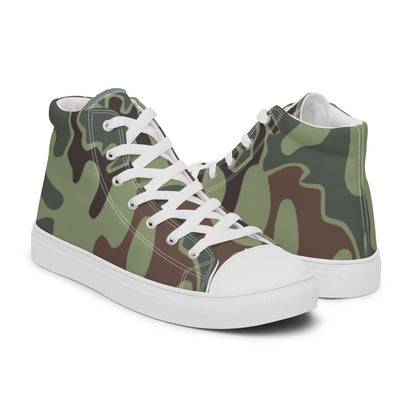 South Korean Marine Corps Puzzle CAMO Men’s high top canvas shoes - Mens High Top Canvas Shoes