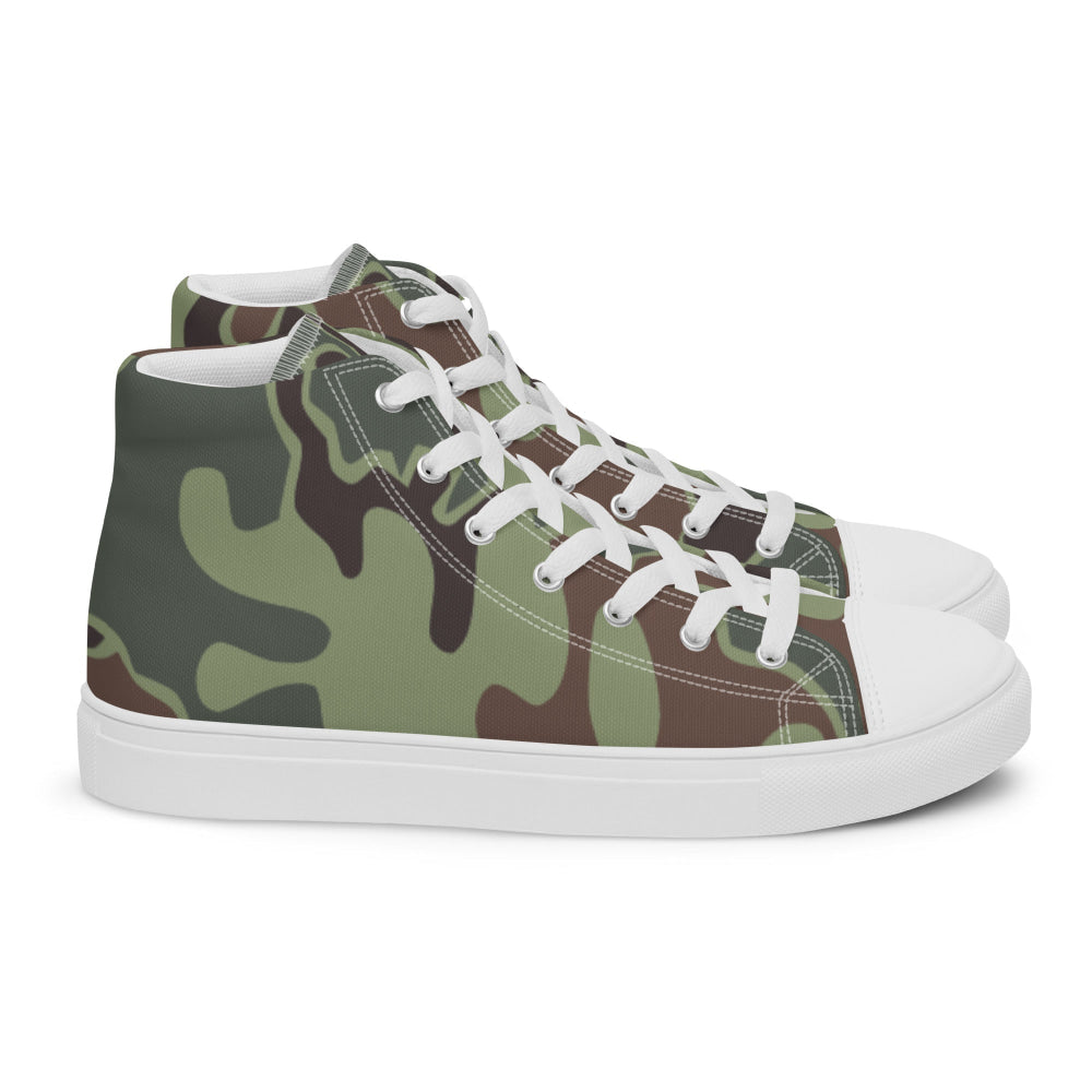 South Korean Marine Corps Puzzle CAMO Men’s high top canvas shoes - Mens High Top Canvas Shoes