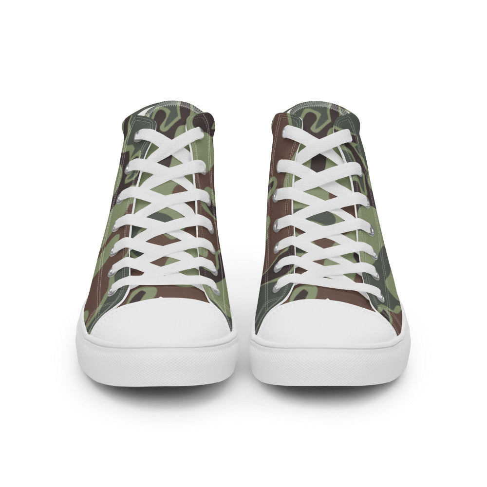 South Korean Marine Corps Puzzle CAMO Men’s high top canvas shoes - Mens High Top Canvas Shoes