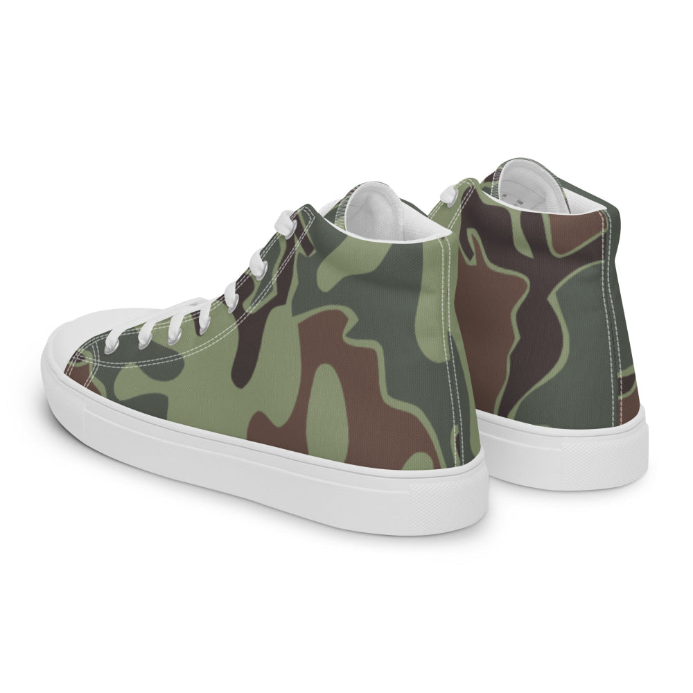 South Korean Marine Corps Puzzle CAMO Men’s high top canvas shoes - Mens High Top Canvas Shoes