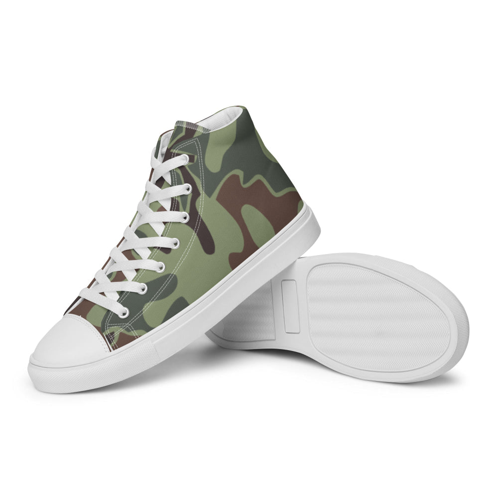 South Korean Marine Corps Puzzle CAMO Men’s high top canvas shoes - Mens High Top Canvas Shoes