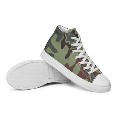 South Korean Marine Corps Puzzle CAMO Men’s high top canvas shoes - Mens High Top Canvas Shoes