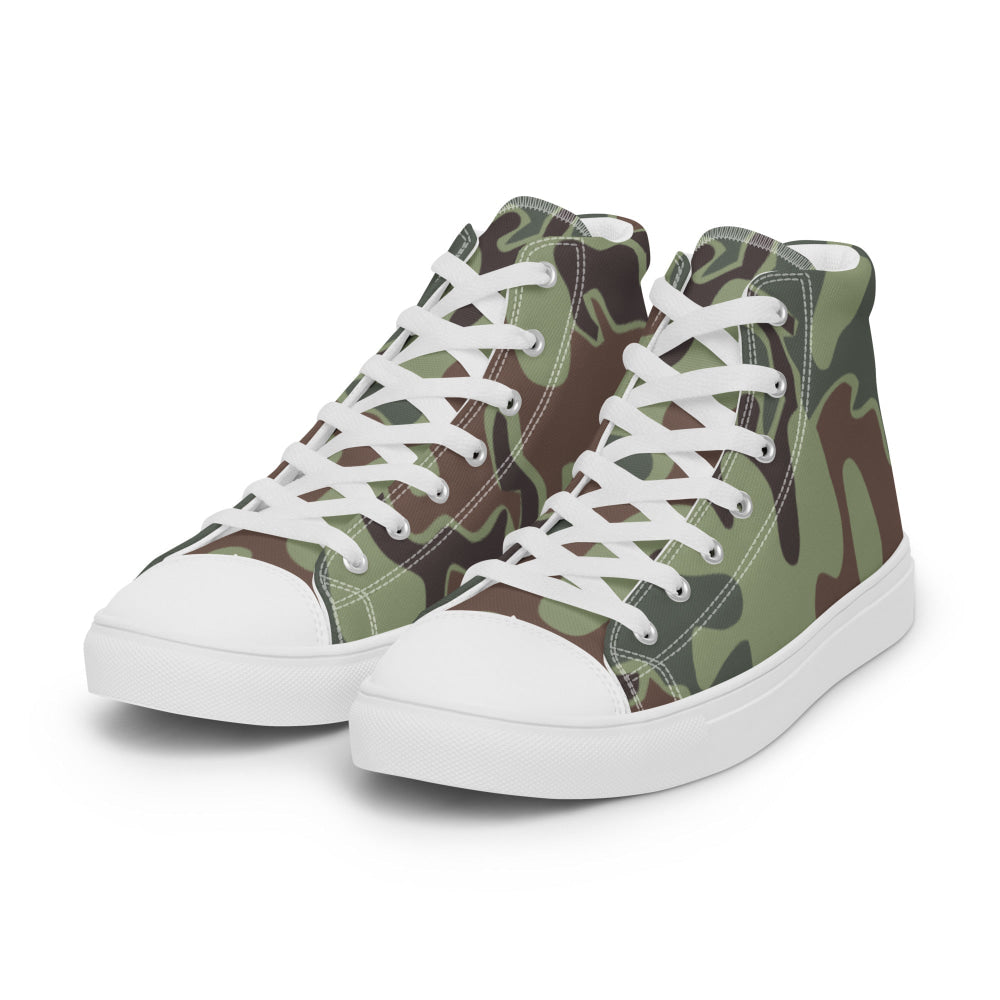 South Korean Marine Corps Puzzle CAMO Men’s high top canvas shoes - Mens High Top Canvas Shoes