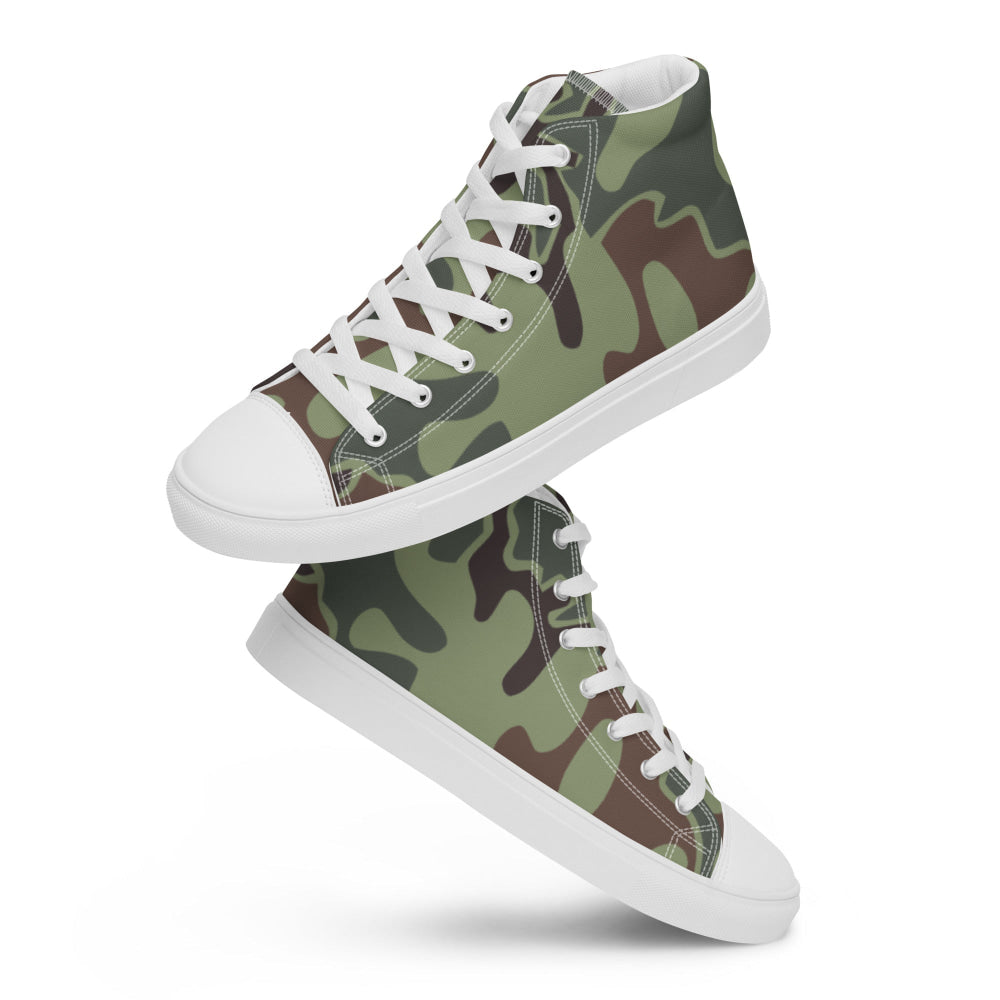 South Korean Marine Corps Puzzle CAMO Men’s high top canvas shoes - Mens High Top Canvas Shoes