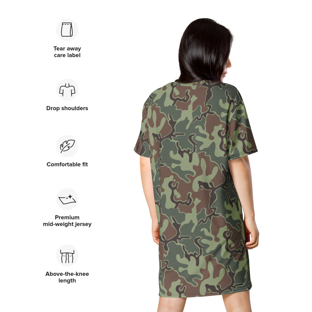 South Korean Marine Corps Puzzle CAMO T-shirt dress - Womens T-Shirt Dress