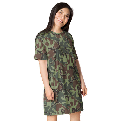 South Korean Marine Corps Puzzle CAMO T-shirt dress - Womens T-Shirt Dress