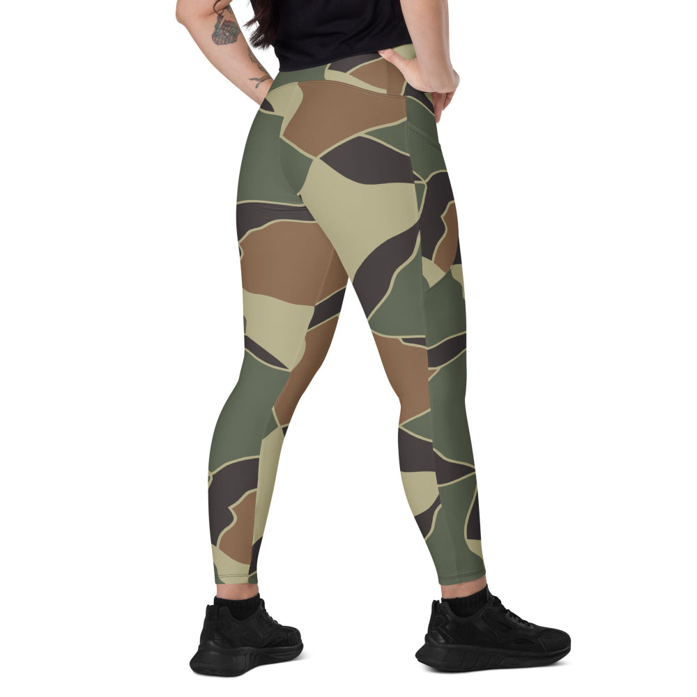 South Korean Marine Corps Turtle Shell CAMO Leggings with pockets - 2XS - Womens With Pockets