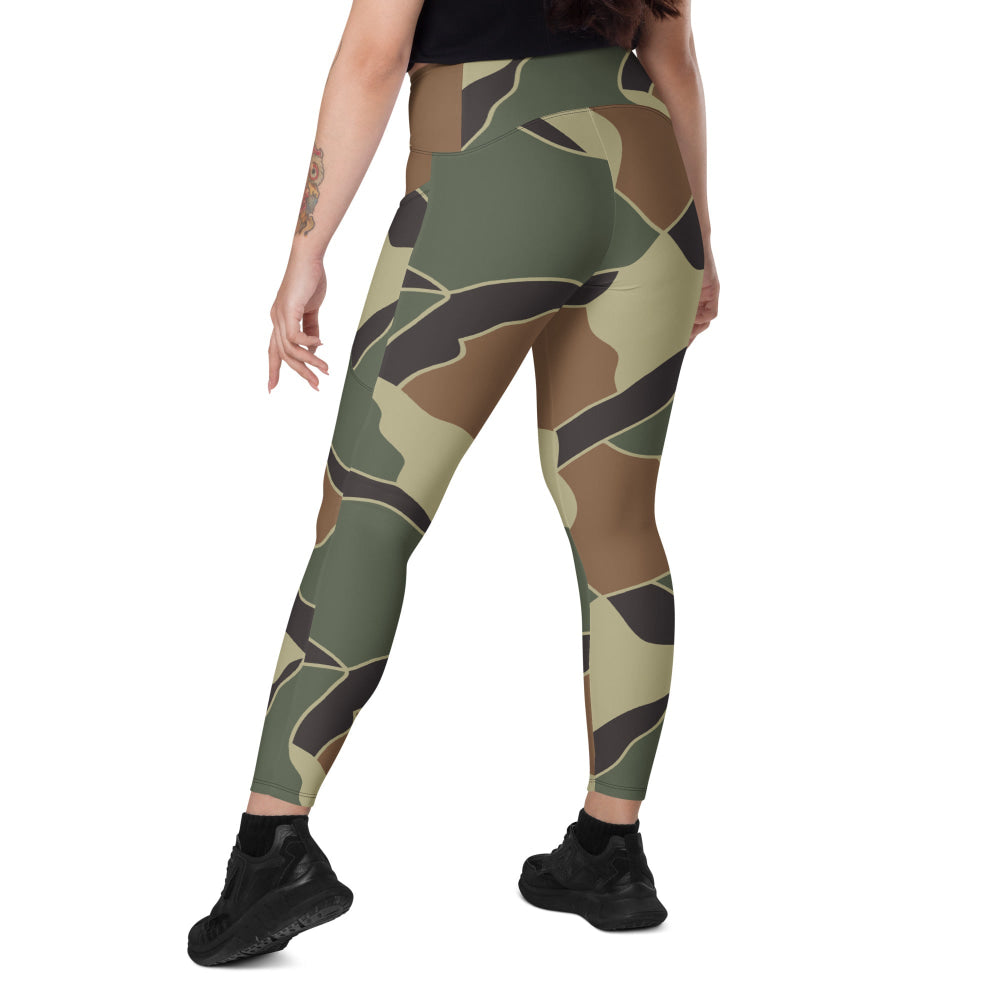 South Korean Marine Corps Turtle Shell CAMO Leggings with pockets - Womens With Pockets