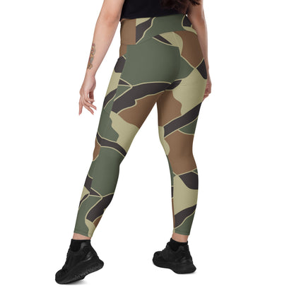 South Korean Marine Corps Turtle Shell CAMO Leggings with pockets - Womens With Pockets