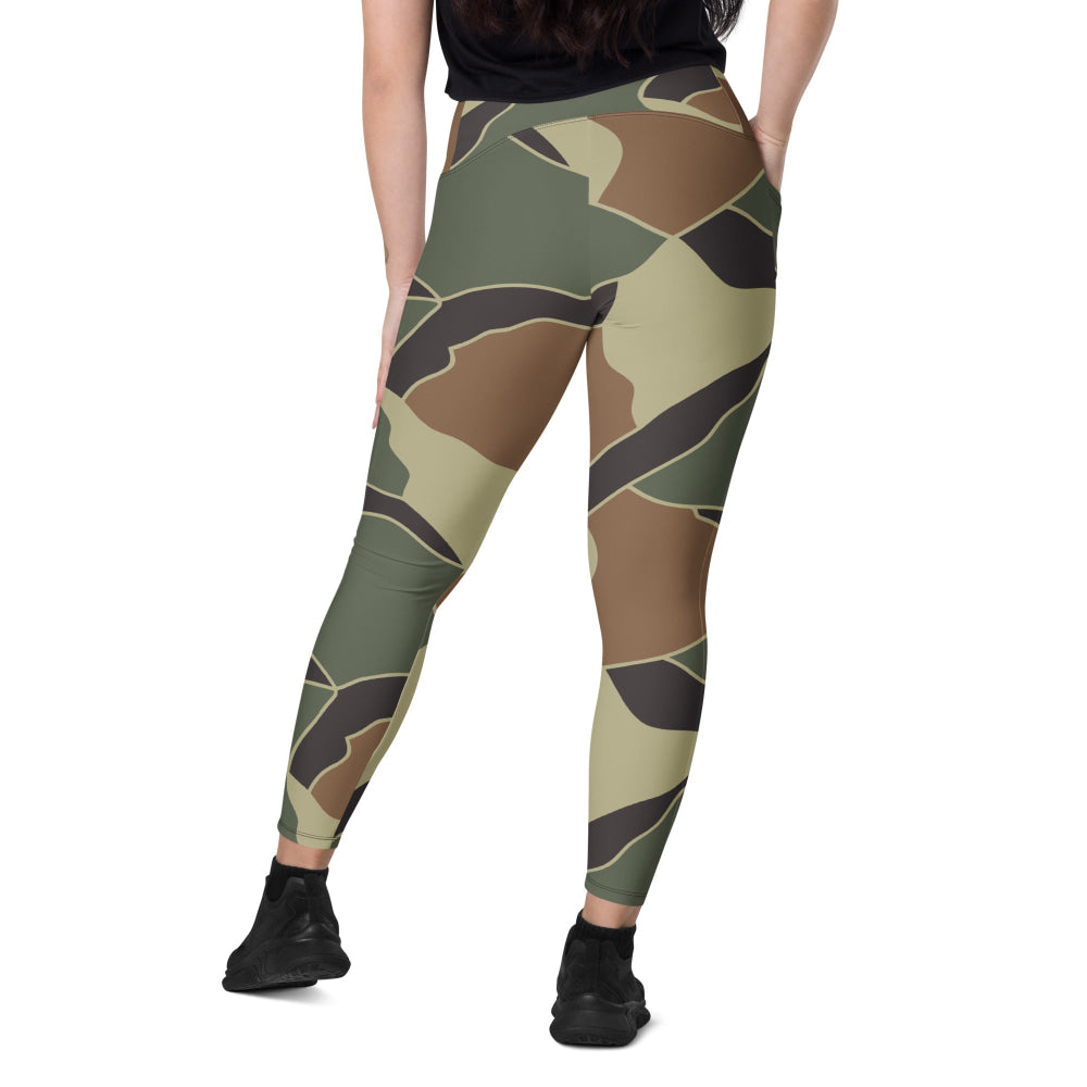 South Korean Marine Corps Turtle Shell CAMO Leggings with pockets - Womens With Pockets