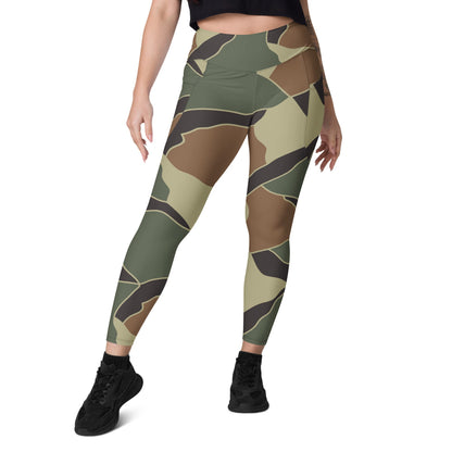 South Korean Marine Corps Turtle Shell CAMO Leggings with pockets - Womens With Pockets