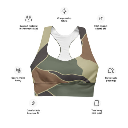 South Korean Marine Corps Turtle Shell CAMO Longline sports bra - Womens Sports Bra