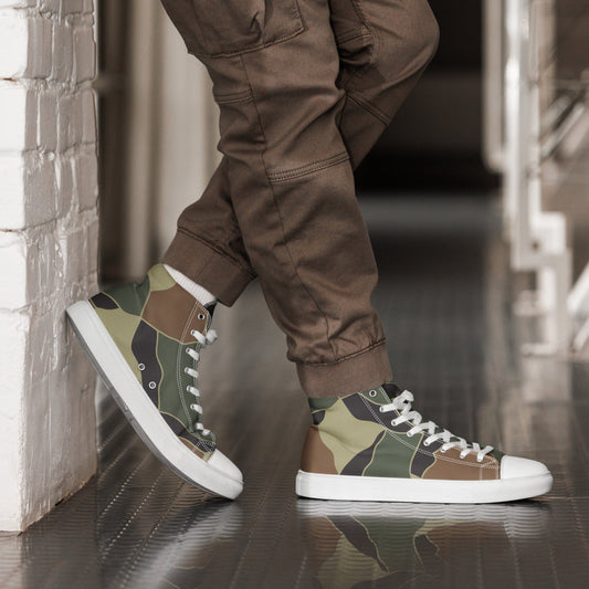 South Korean Marine Corps Turtle Shell CAMO Men’s high top canvas shoes - 5 - Mens High Top Canvas Shoes