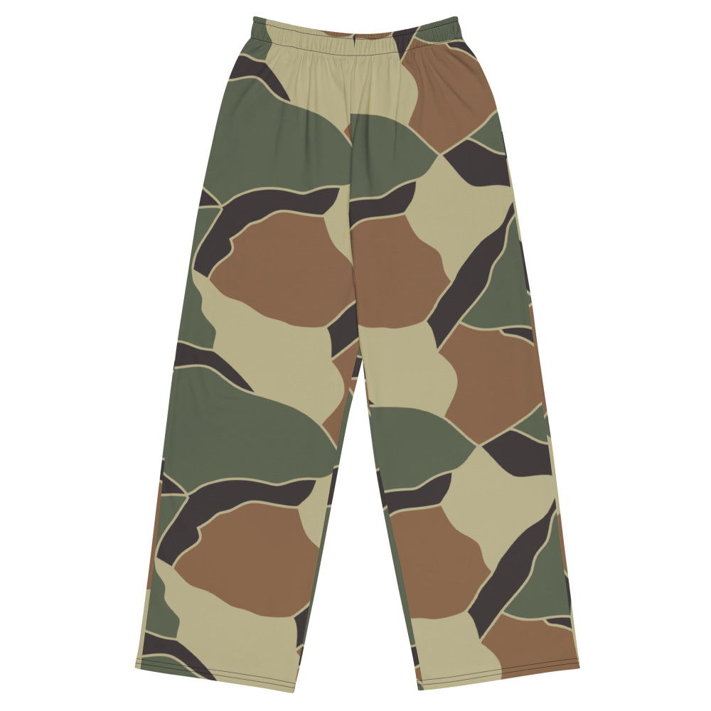 South Korean Marine Corps Turtle Shell CAMO unisex wide-leg pants - 2XS - Unisex Wide-Leg Pants