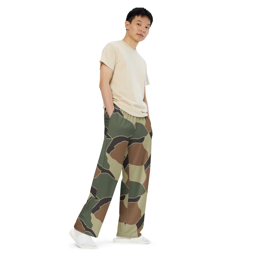 South Korean Marine Corps Turtle Shell CAMO unisex wide-leg pants