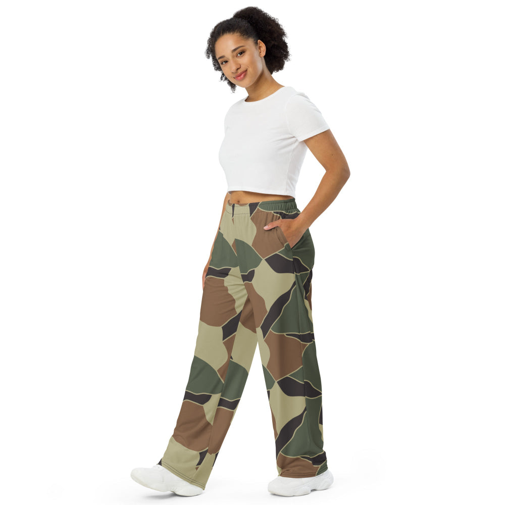 South Korean Marine Corps Turtle Shell CAMO unisex wide-leg pants - Unisex Wide-Leg Pants