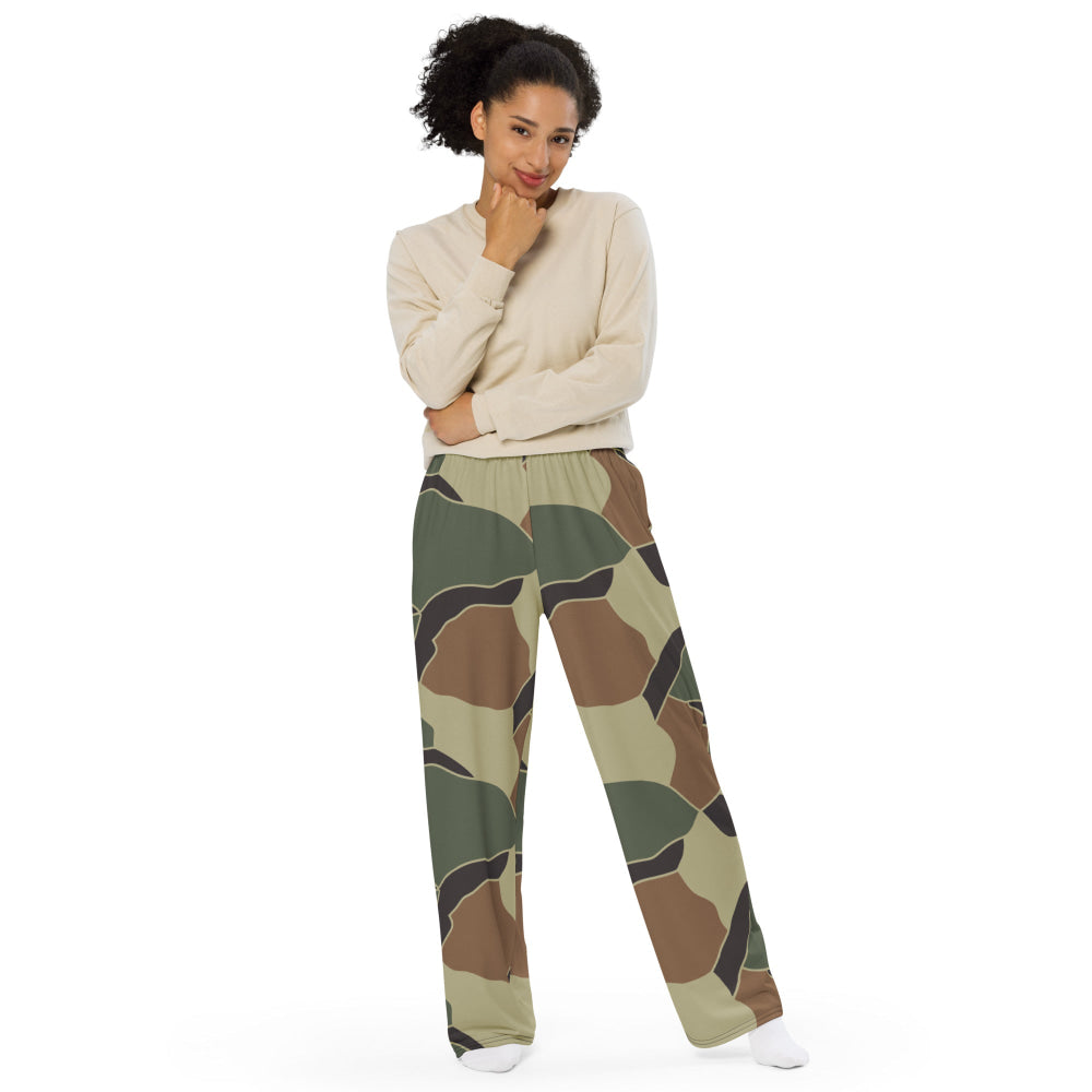 South Korean Marine Corps Turtle Shell CAMO unisex wide-leg pants - Unisex Wide-Leg Pants