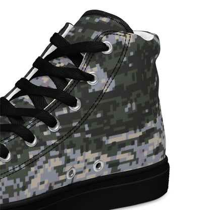 South Korean Marine Digital Tiger Stripe WAVEPAT CAMO Men’s high top canvas shoes - Mens High Top Canvas Shoes