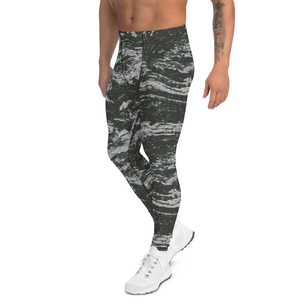 South Korean Marine Digital Tiger Stripe WAVEPAT CAMO Men’s Leggings - Mens